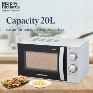 Morphy Richards 20 Litres Solo Microwave Oven with Large Turntable (20MWS, White)