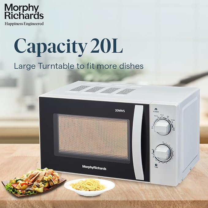 Morphy Richards 20 Litres Solo Microwave Oven with Large Turntable (20MWS, White)