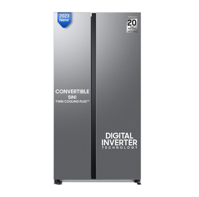 61qac1ImZL._SL1500_ Samsung 653L Convertible 5in1 Side by Side Refrigerator (RS76CG8113SL)