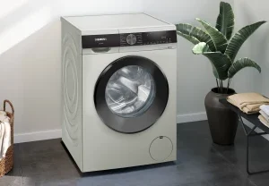 Siemens WG44A20XIN IQ700 Silver Inox 9Kg 1400 RPM Large LED Touch Display 60 Liters Soft Care Drum AI Active Water Plus with 256 Sensing Levels Front Load Washing Machine