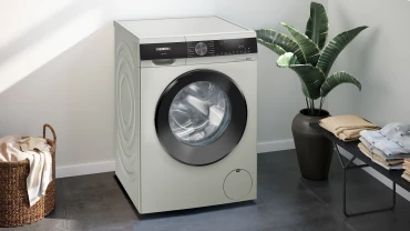 Siemens WG44A20XIN IQ700 Silver Inox 9Kg 1400 RPM Large LED Touch Display 60 Liters Soft Care Drum AI Active Water Plus with 256 Sensing Levels Front Load Washing Machine