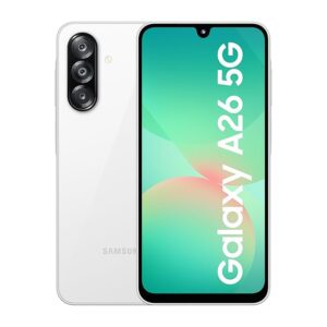 Samsung Galaxy A26 5G (Awesome White, 8GB, 128GB) | Awesome Intelligence (AI) | Circle to Search | Gemini Live | FHD+ sAMOLED Display | 50MP OIS Camera | IP67 Rated
