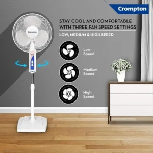 Crompton High Flo Wave Plus PF 400 mm Pedestal Fan