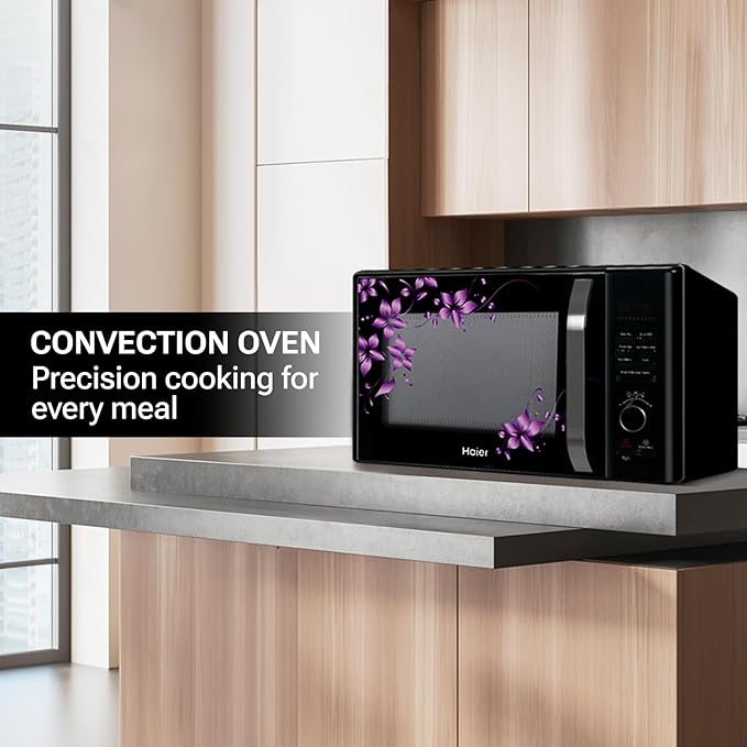 Haier 30L Convection Microwave Oven (HIL3001CBSH, Black, Crispy Grill)