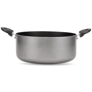 NAVRANG Nonstick Biryani & Stew Pot – 7.7 Litre with Glass Lid | 28 cm Multipurpose Aluminum Cooking Handi | Non-Induction | Grey