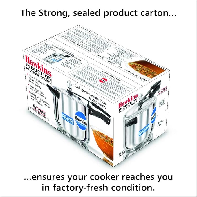 Hawkins 5 Litre Inner Lid Pressure Cooker, Stainless Steel Cooker, Induction Cooker, Silver (HSS60), 5 Liter