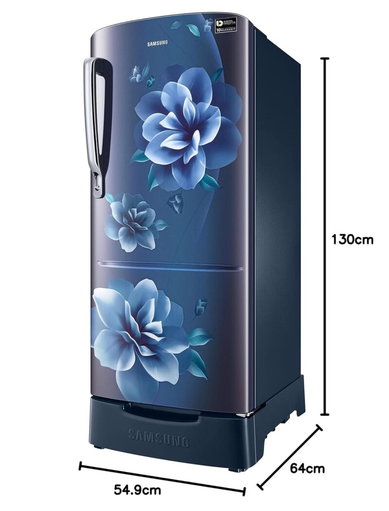 Samsung 183 L, 3 Star, Digital Inverter, Direct-Cool Single Door Refrigerator (RR20C1823CU/HL)