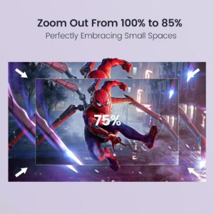 Portronics Beem 440 Smart LED Projector with 720p HD Resolution, Rotatable Design, Built-in Streaming Apps (Netflix, Prime Video, Hotstar), 2000 Lumens, Screen Mirroring, 3 Watts Speaker