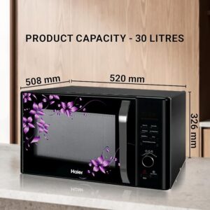 Haier 30L Convection Microwave Oven (HIL3001CBSH, Black, Crispy Grill)