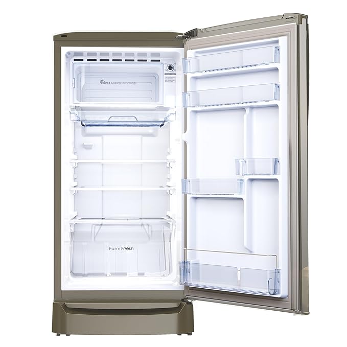 Godrej 180 L 3 Star Direct Cool Turbo Cooling Technology With Upto 24 Days farm Freshness Single Door Refrigerator (RD ERIOPLS 205C THF ST GL, Steel Glow)