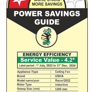 71ny0q9PcUL._SL1500_ Usha Racer 1200MM Ultra High Speed 400RPM Ceiling Fan Brown W/O REG