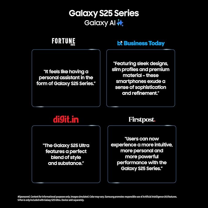 Samsung Galaxy S25 Ultra 5G Smartphone with Galaxy AI (Titanium Whitesilver, 12GB RAM, 256GB Storage), Titanium Frame, Snapdragon 8 Elite, 200 MP Camera with ProVisual Engine and 5000mAh Battery