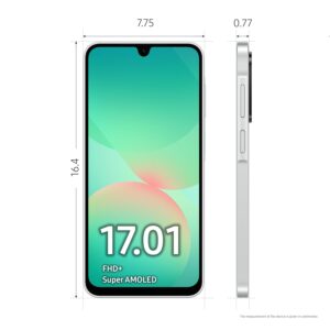 Samsung Galaxy A26 5G (Awesome White, 8GB, 128GB) | Awesome Intelligence (AI) | Circle to Search | Gemini Live | FHD+ sAMOLED Display | 50MP OIS Camera | IP67 Rated