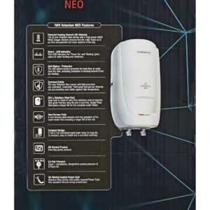 81LXzQ9p8wL._SL1500_ Crompton Solarium Neo 3-Litre, 3KW Instant Water Heater/Geyser with Rust Free ABS Body (Ivory)