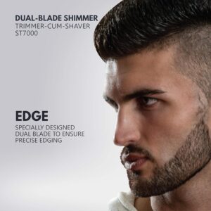 Havells UniBlade (Shaver cum Trimmer) | Rechargeable battery | 60 minutes Runtime | For Wet and Dry shave (IPX6) | 3 Trimming Combs | Travel friendly pouch | Black and Yellow | ST7000