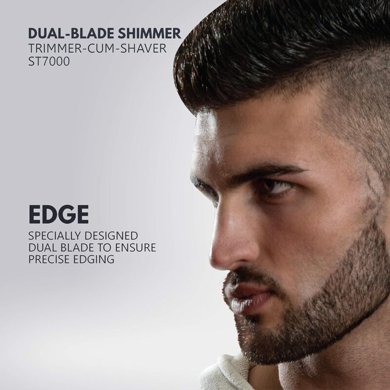 Havells UniBlade (Shaver cum Trimmer) | Rechargeable battery | 60 minutes Runtime | For Wet and Dry shave (IPX6) | 3 Trimming Combs | Travel friendly pouch | Black and Yellow | ST7000