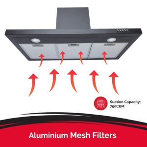 Hafele Nebel Nero 60 Wall Mounted Chimney