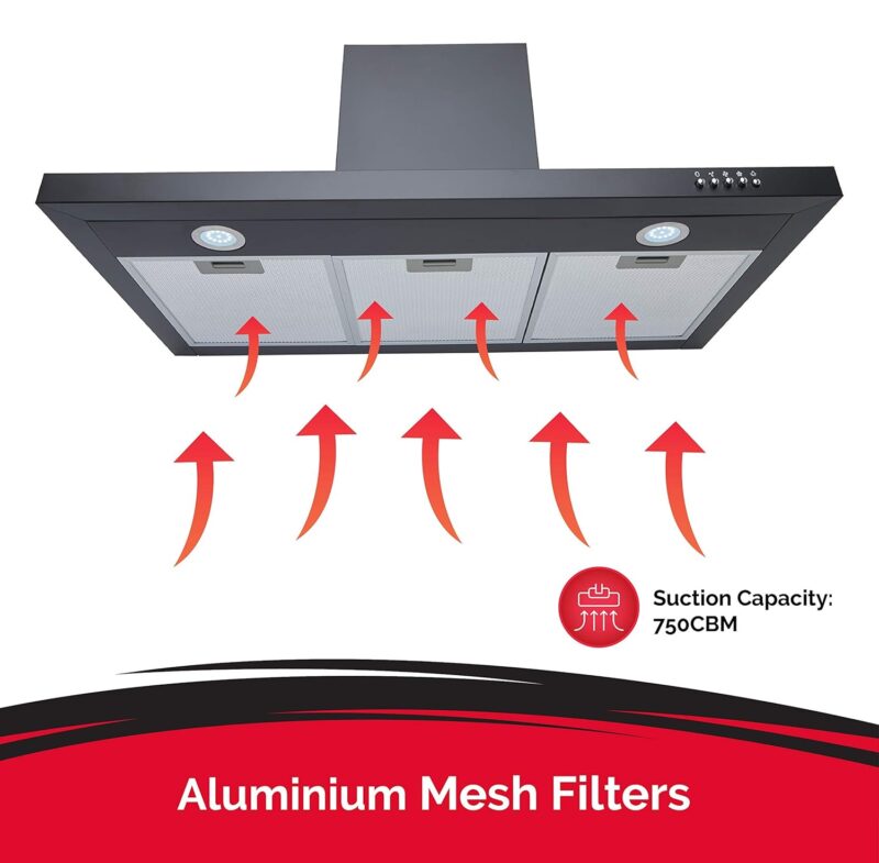 Hafele Nebel Nero 60 Wall Mounted Chimney