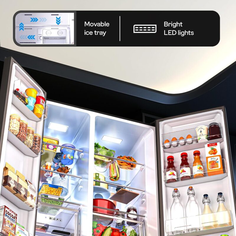 Godrej 600 Litres 3 Star Side By Side Refrigerator With ‎Inverter Technology (RS EONVELVET 646C RIT OP BK, Opera Black)