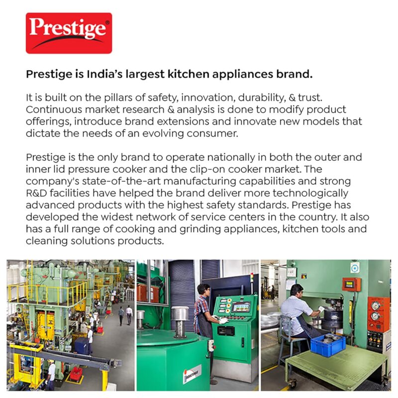 Prestige 3L Nakshatra Duo Plus Svachh Hard Anodised Inner Lid Pressure Cooker (Aluminium)|Deep Stainless Steel lid Controls spillage|Metallic Safety Plug|5 Years Warranty