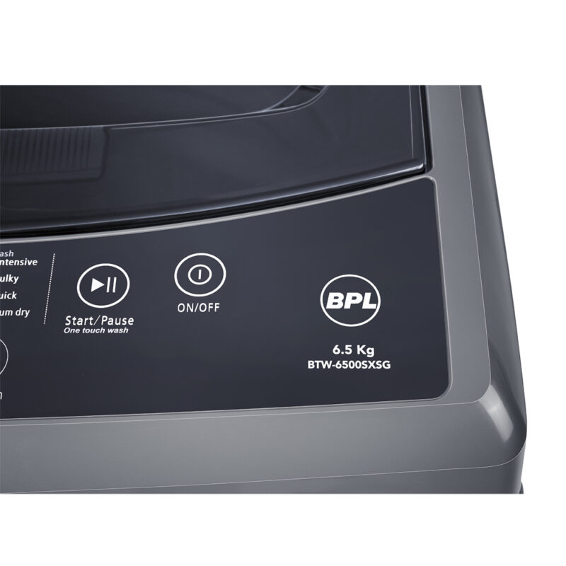 BPL 6.5 Kg Top Loading Fully Automatic Washing Machine with Amby Dry Tech, Trisafe protection (BTW-6500SXSG)