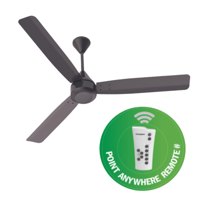 Crompton Energion Groove BLDC Motor with Remote 1200 mm Ceiling Fan ( Onyx )