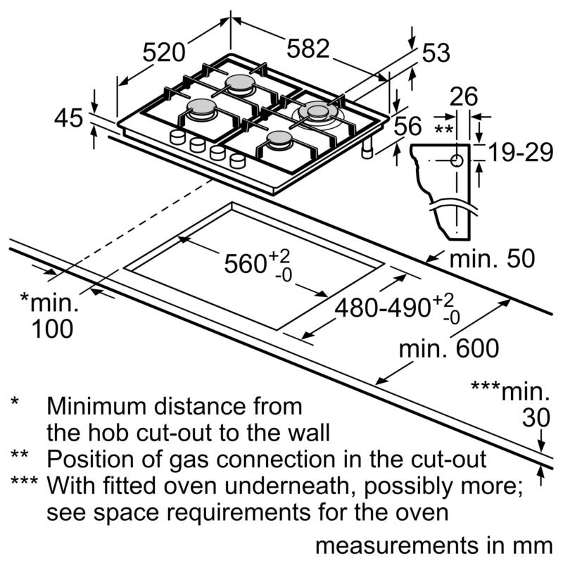 Siemens 60 cm 4 Burner Hob iQ500 Series (EC6A5HB90I)