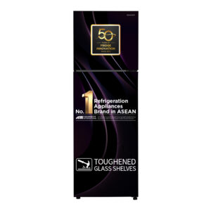 SHARP 265 L 2 Star 7 in 1 Convertible mode Frost Free Double Door Refrigerator | Japan 7 Shield Protection | Hi-Tech Inverter | ISI Certified Mirror Glass Finish Door | (Galaxy Strom, SJ-FF305V2-GKG)