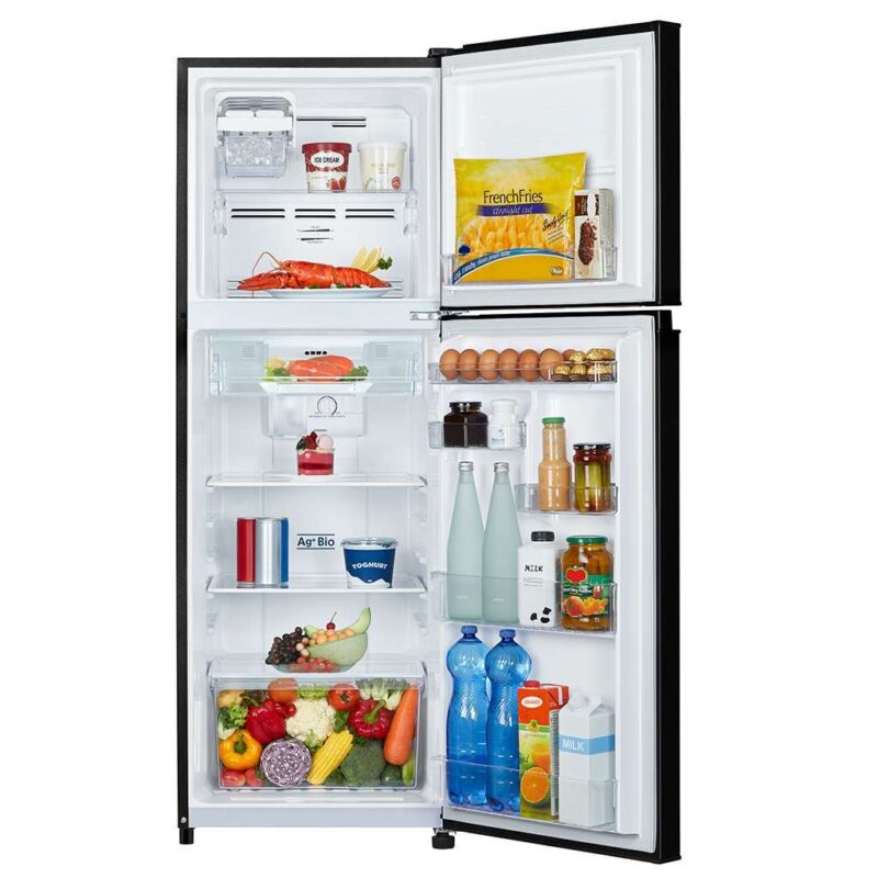 TOSHIBA 252L DOUBLE DOOR REFRIGERATOR SATIN GREY (GR-RT302WE-PMI(37))