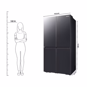 650 L 4 Door Convertible French Door Refrigerator RF65DG90BDSG