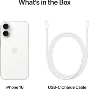 iPhone 16 256 GB: 5G Mobile Phone with Camera Control, A18 Chip and a Big Boost in Battery Life. Works with AirPods; White