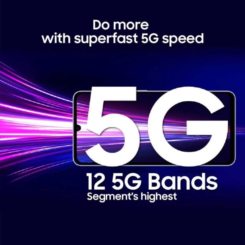 Samsung Galaxy A07 5G Smartphone (Light Violet, 4GB RAM, 128GB Storage)