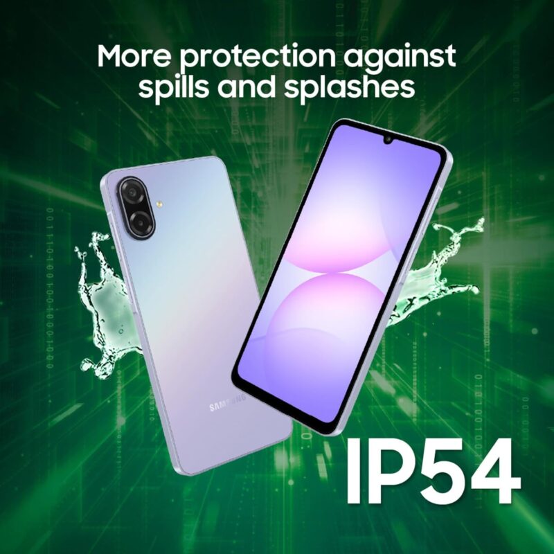 Samsung Galaxy A07 5G Smartphone (Light Violet, 4GB RAM, 128GB Storage)