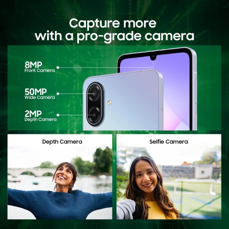 Samsung Galaxy A07 5G Smartphone (Light Violet, 4GB RAM, 128GB Storage)