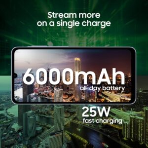 Samsung Galaxy A07 5G Smartphone (Light Violet, 4GB RAM, 128GB Storage)