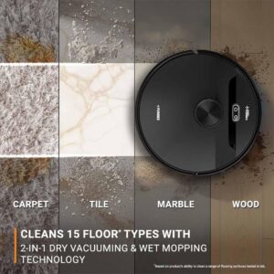 Eureka Forbes SmartClean Home Mapping Nuo S2, 9000Pa High Suction Robotic Vacuum Cleaner | LiDAR 3.0 | Wet Mopping | 5-Hour Run Time | Covers 3000+ Sq. Ft. | Smart App Control