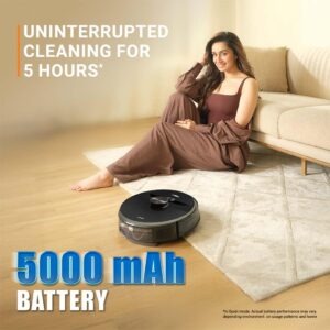 Eureka Forbes SmartClean Home Mapping Nuo S2, 9000Pa High Suction Robotic Vacuum Cleaner | LiDAR 3.0 | Wet Mopping | 5-Hour Run Time | Covers 3000+ Sq. Ft. | Smart App Control