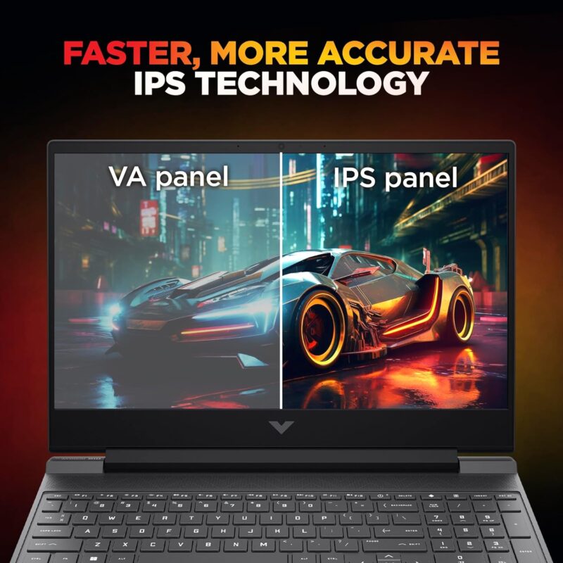 HP Victus, 13th Gen Intel Core i5-13420H, 4GB RTX 2050, 16GB DDR4 (Upgradeable) 512GB SSD, 144Hz, IPS, 300 nits, FHD, 15.6''/39.6cm, Win11, M365* Office24, Mica Silver, 2.3kg, fa2703tx Gaming Laptop