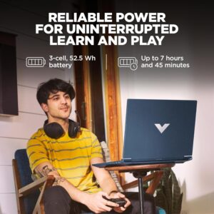 HP Victus, 12th Gen Intel Core i5-12450H, RTX 3050 (16GB DDR4, 512GB SSD) FHD, IPS, 144Hz, 15.6"/39.6cm, Win 11, Office 21, Blue, 2.3kg, fa1412tx, B&O Audio, Backlit Gaming Laptop